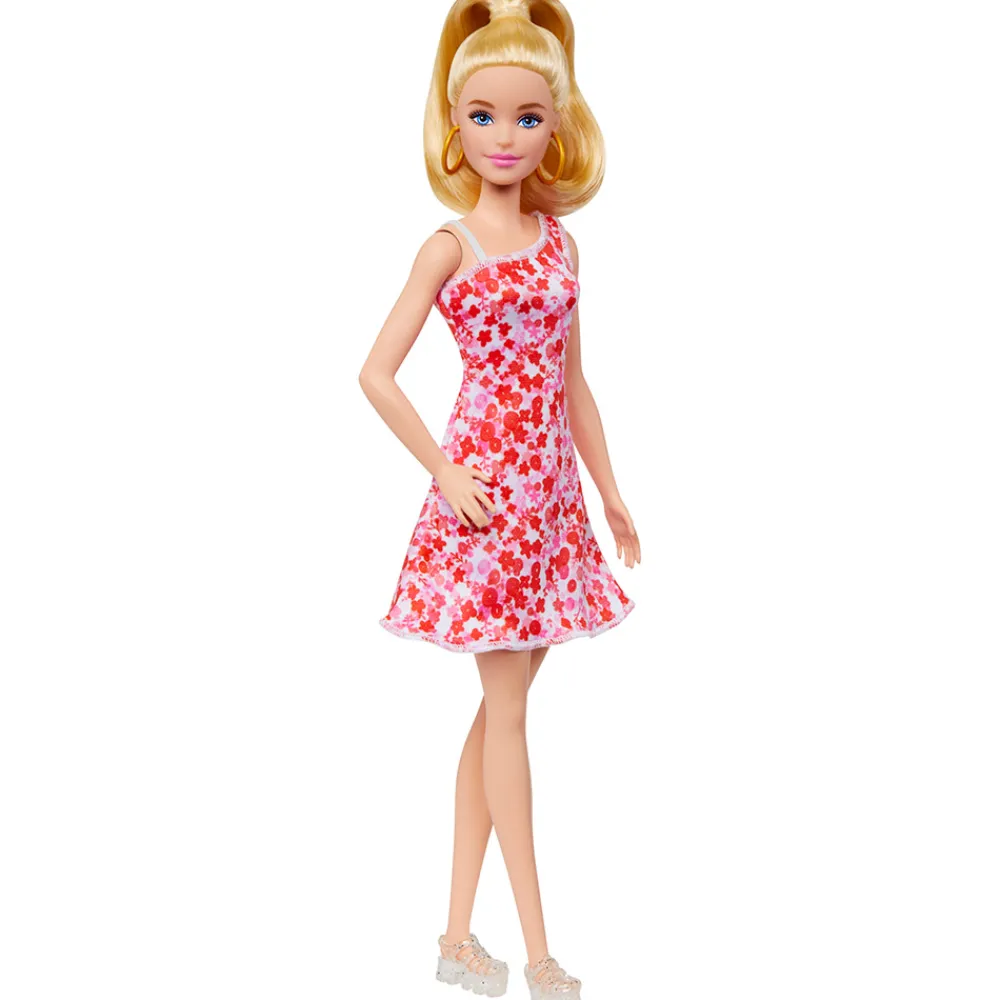 Barbie Smådukker>Fashionista Doll - Pink Floral Dress