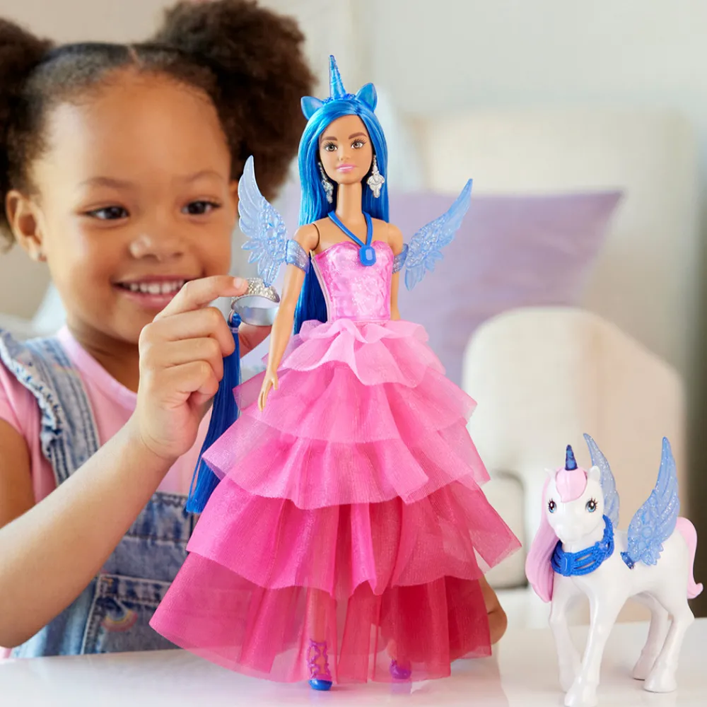 Barbie Smådukker>Touch Of Magic Sapphire Alicorn Doll