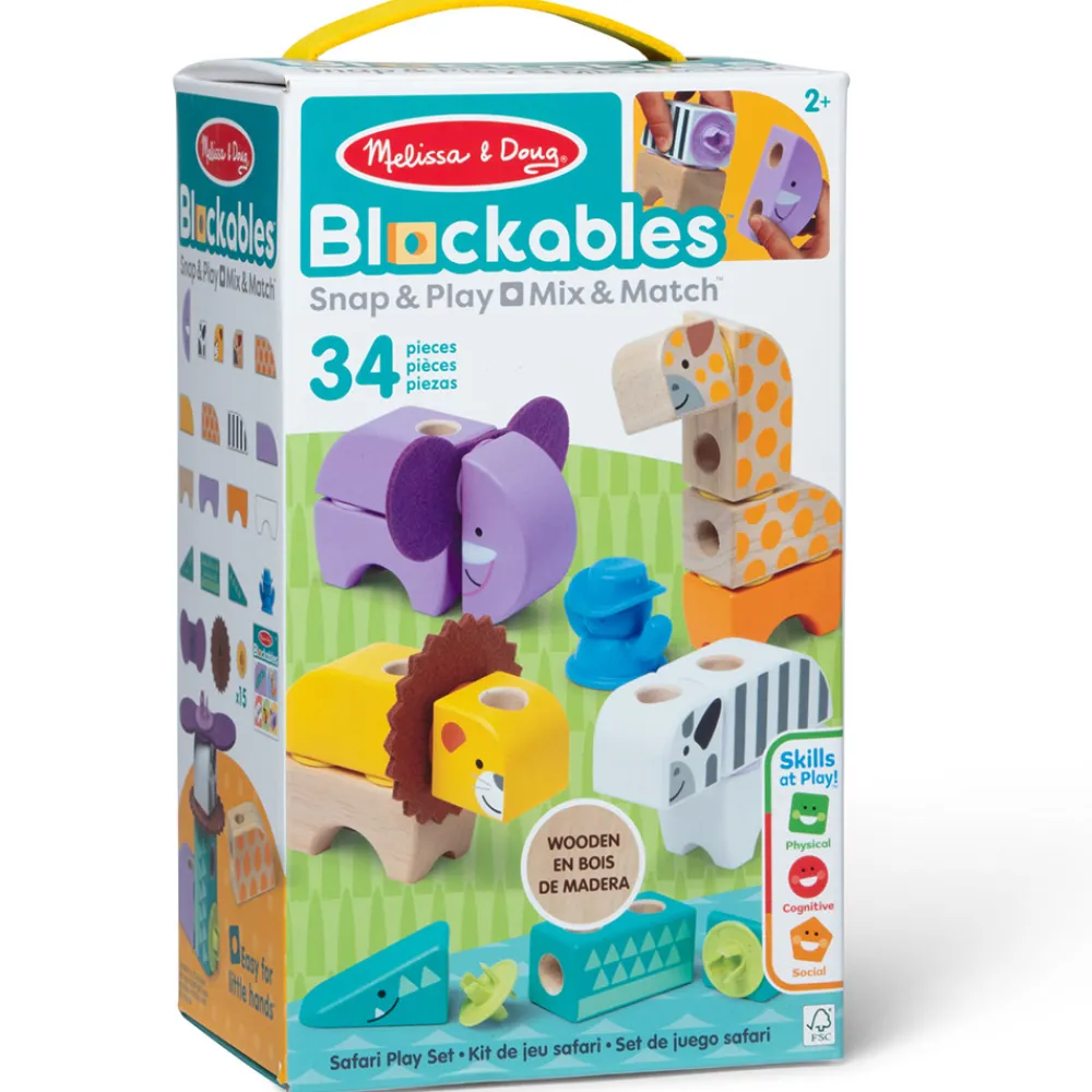 Blockables Vitenskap Og Byggesett | Aktivitetsleker>Safari Animals byggesett