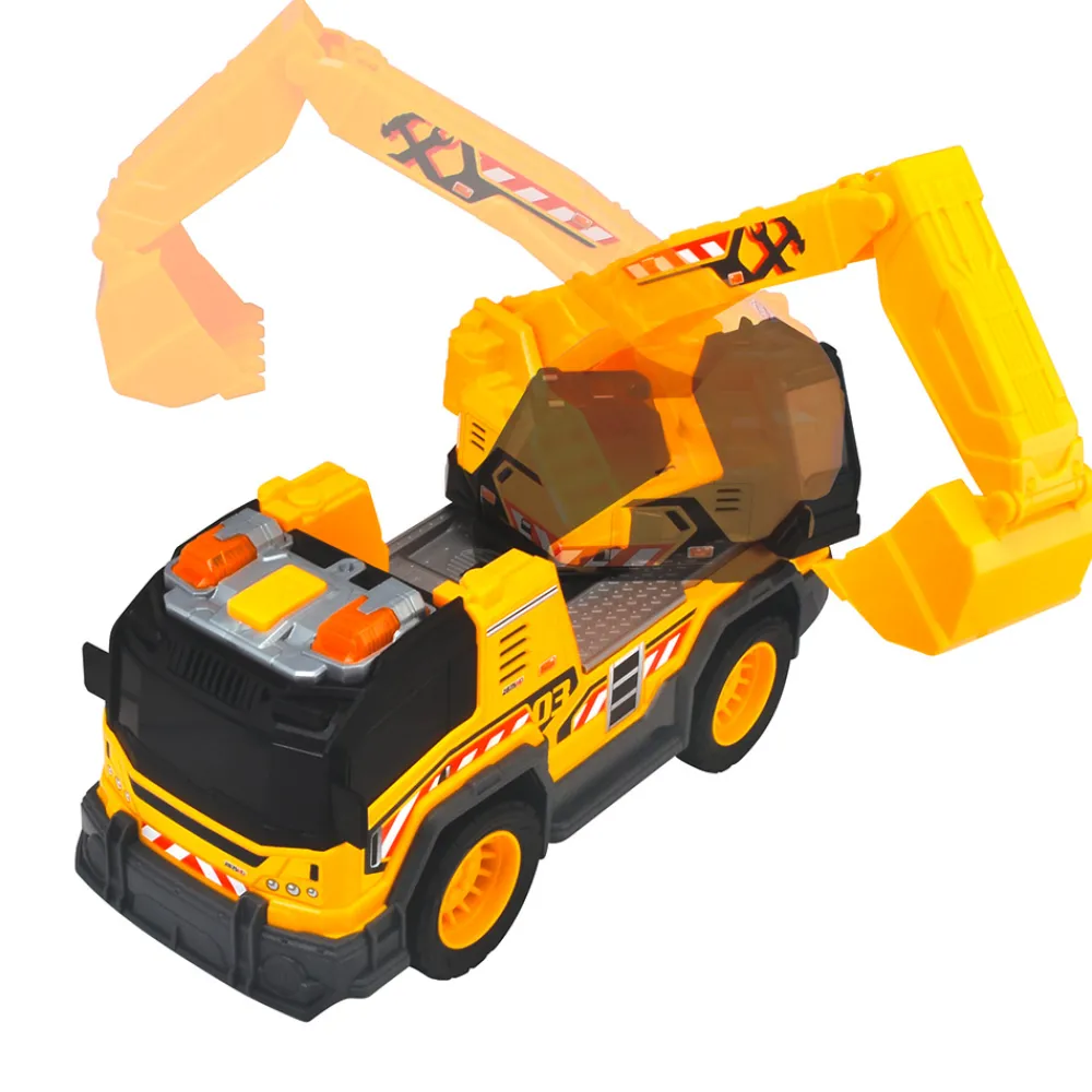 Dickie Toys Lastebil, Gravemaskin Og Traktor>Lastebil m/gravemaskin