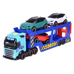 Dickie Toys Lastebil, Gravemaskin Og Traktor | Lekebiler>Volvo FH 16 Biltransport & Volvo XC40 Recharge