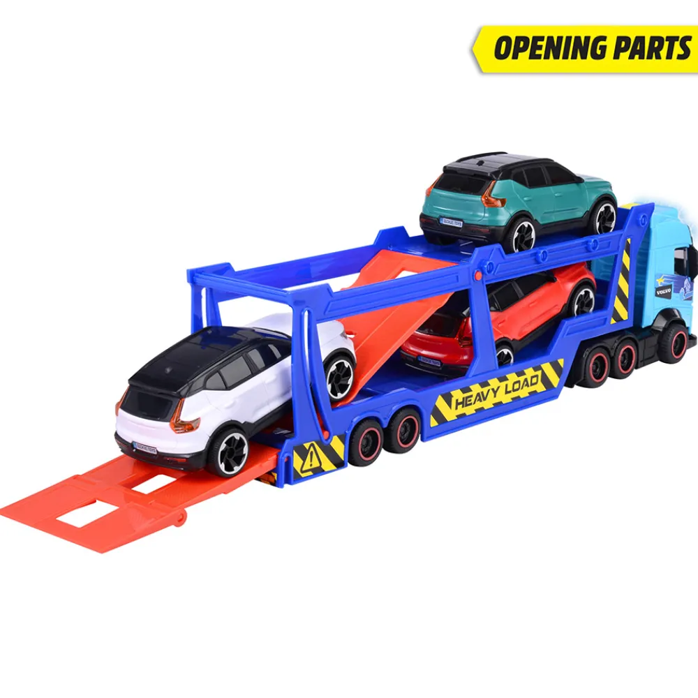 Dickie Toys Lastebil, Gravemaskin Og Traktor | Lekebiler>Volvo FH 16 Biltransport & Volvo XC40 Recharge