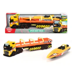 Dickie Toys Lastebil, Gravemaskin Og Traktor>Volvo Lastebil m/henger og båt