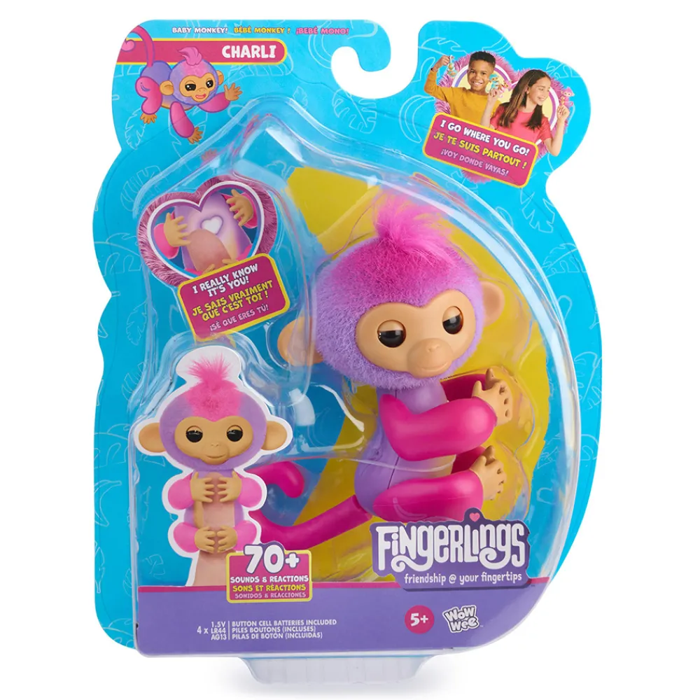 Fingerlings Fidgets Og Småleker | Interaktive Kosedyr>2.0 Basic Monkey Purple - Charli