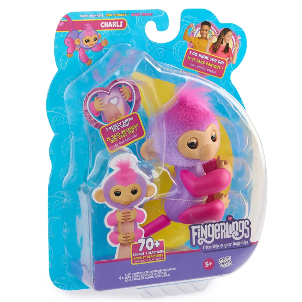 Fingerlings Fidgets Og Småleker | Interaktive Kosedyr>2.0 Basic Monkey Purple - Charli