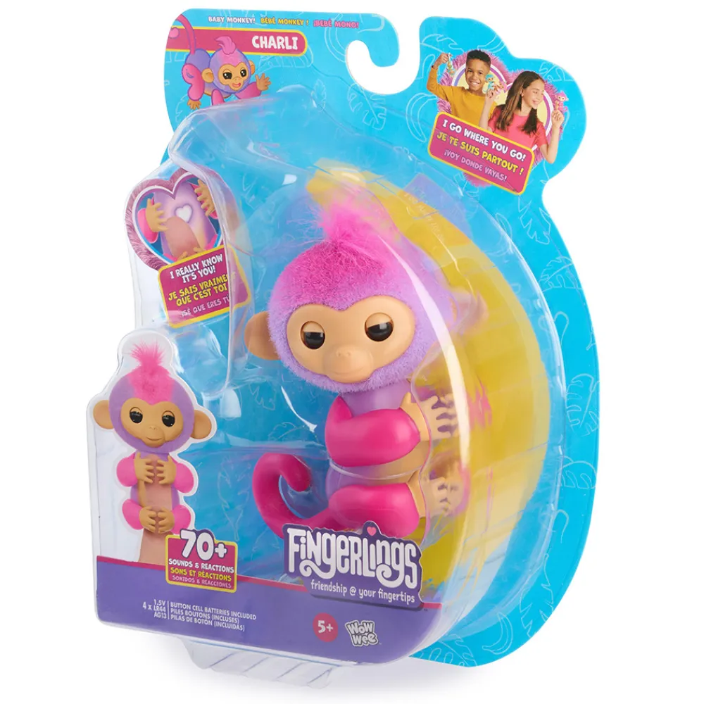 Fingerlings Fidgets Og Småleker | Interaktive Kosedyr>2.0 Basic Monkey Purple - Charli