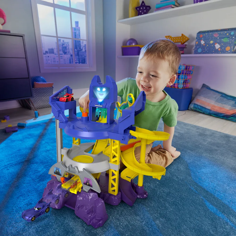 Fisher-Price Radiostyrt Bil Og Baner | Dc>Batwheels Launch & Race Batcave