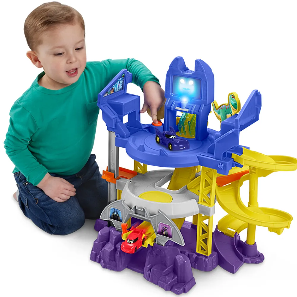 Fisher-Price Radiostyrt Bil Og Baner | Dc>Batwheels Launch & Race Batcave