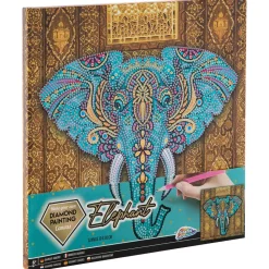 Grafix Diy Og Hobby>Diamond Painting på lerret - Elefant