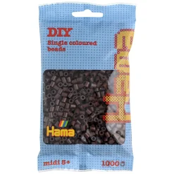 Hama Perler Og Perlesett>Midi perler 1000 stk. Brun