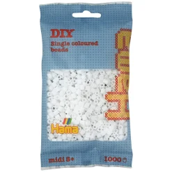 Hama Perler Og Perlesett>Midi perler 1000 stk. Hvit