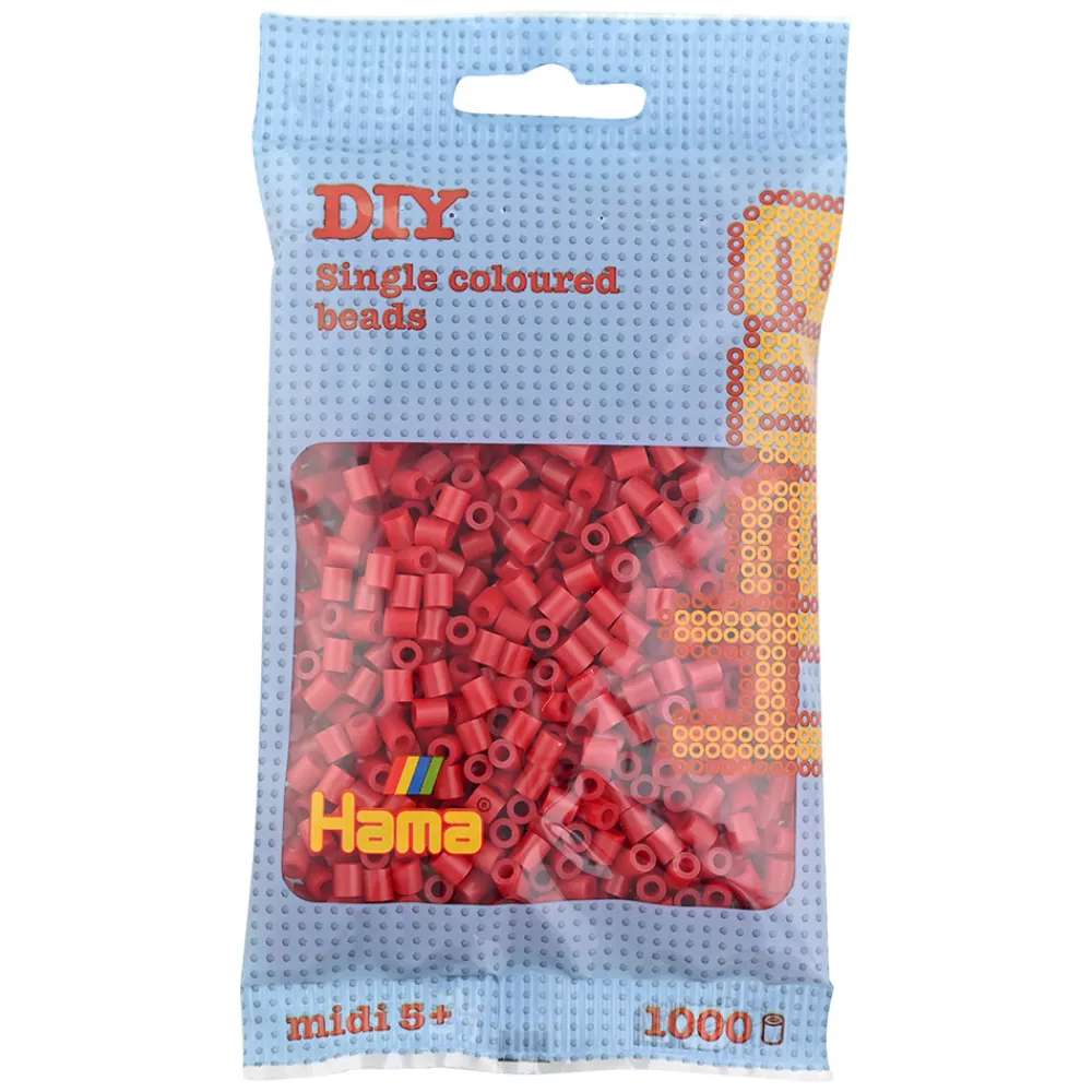 Hama Perler Og Perlesett>Midi perler 1000 stk. Julerød