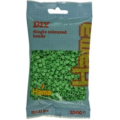 Hama Perler Og Perlesett>Midi perler 1000 stk. Knallgrønn