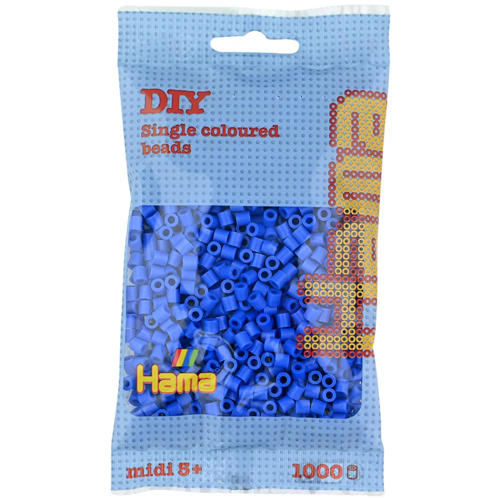 Hama Perler Og Perlesett>Midi perler 1000 stk. Lys blå