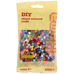 Hama Perler Og Perlesett>Midi perler 1000 stk. Mix 68