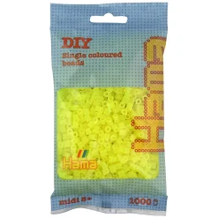 Hama Perler Og Perlesett>Midi perler 1000 stk. Neon gul