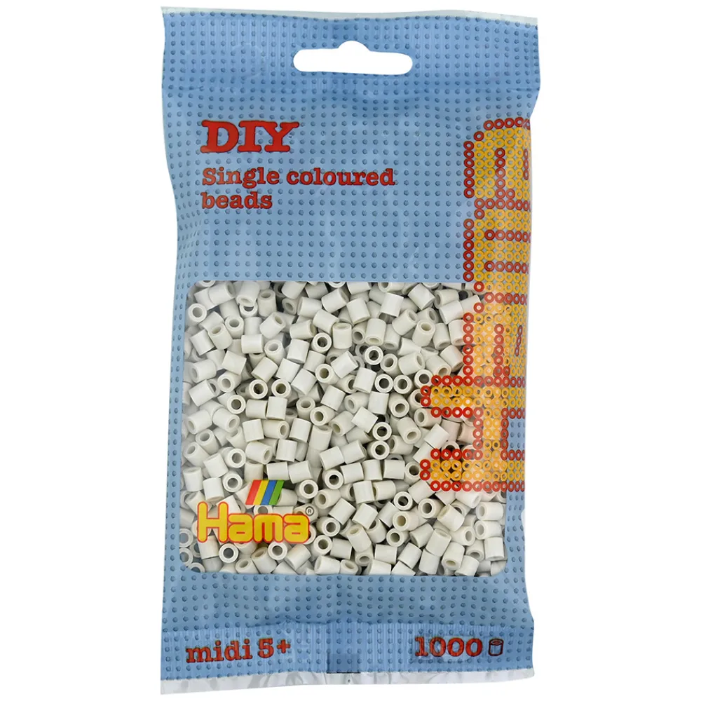 Hama Perler Og Perlesett>Midi perler 1000 stk. Overskyet hvit