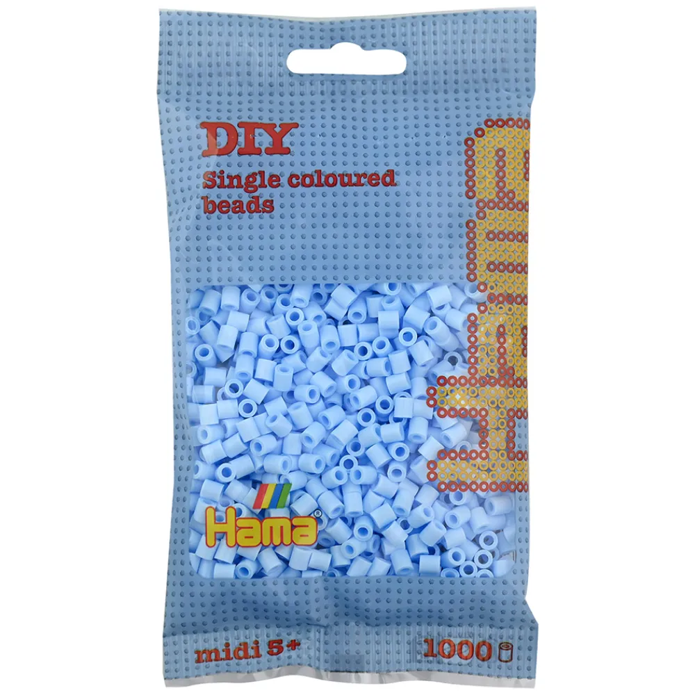 Hama Perler Og Perlesett>Midi perler 1000 stk. Pastell isblå