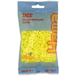 Hama Perler Og Perlesett>Midi perler 1000 stk. Pastell gul