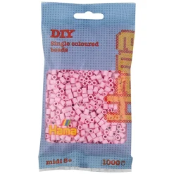 Hama Perler Og Perlesett>Midi perler 1000 stk. Pastell rose