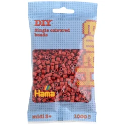 Hama Perler Og Perlesett>Midi perler 1000 stk. Rødbrun
