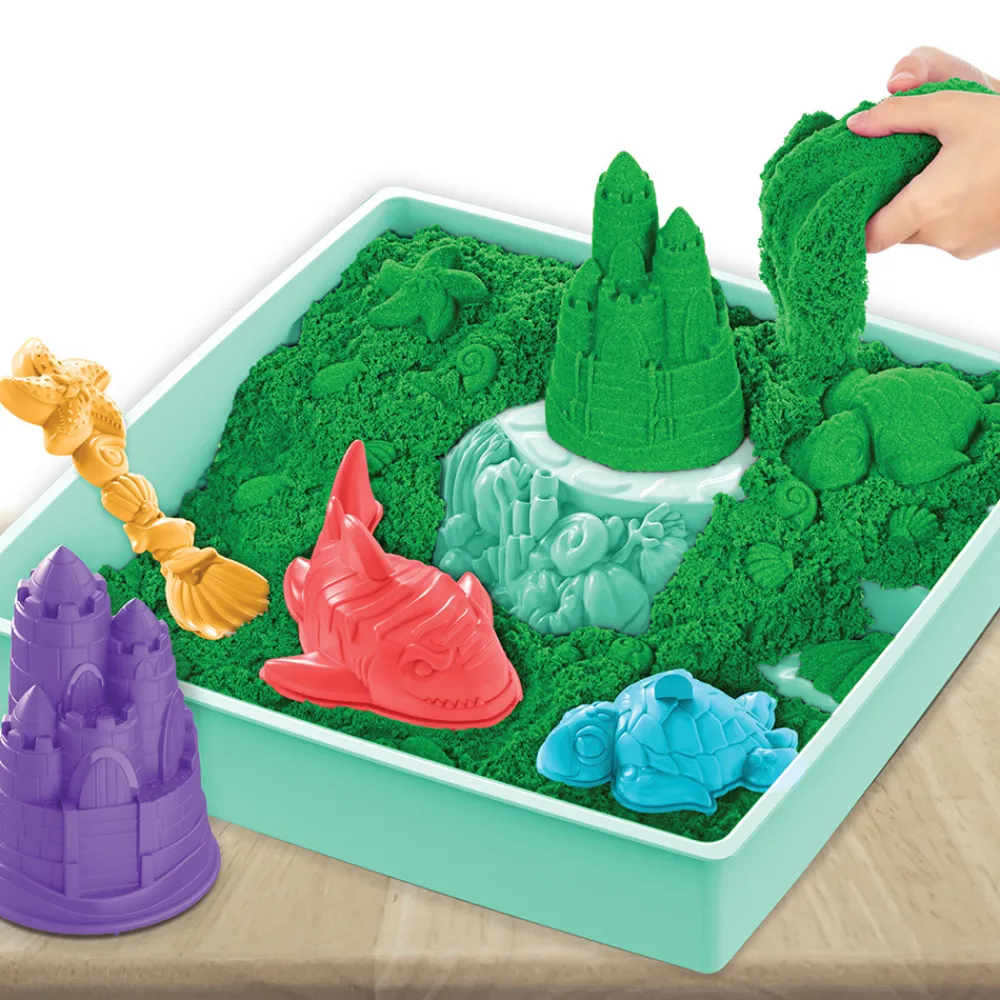 Kinetic Sand Diy Og Hobby>Sandbox Set - Grønn