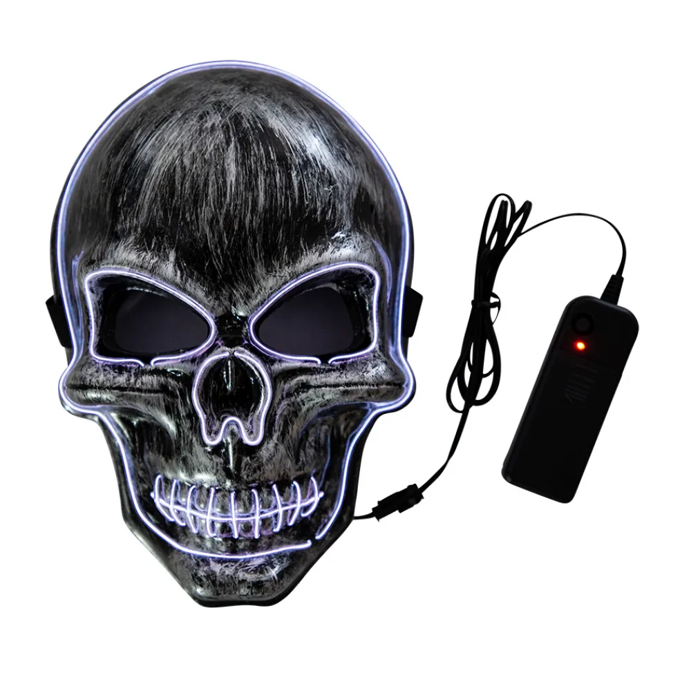 RINGO Tilbehør Og Dekor | Kostymer>Led Mask Scull White