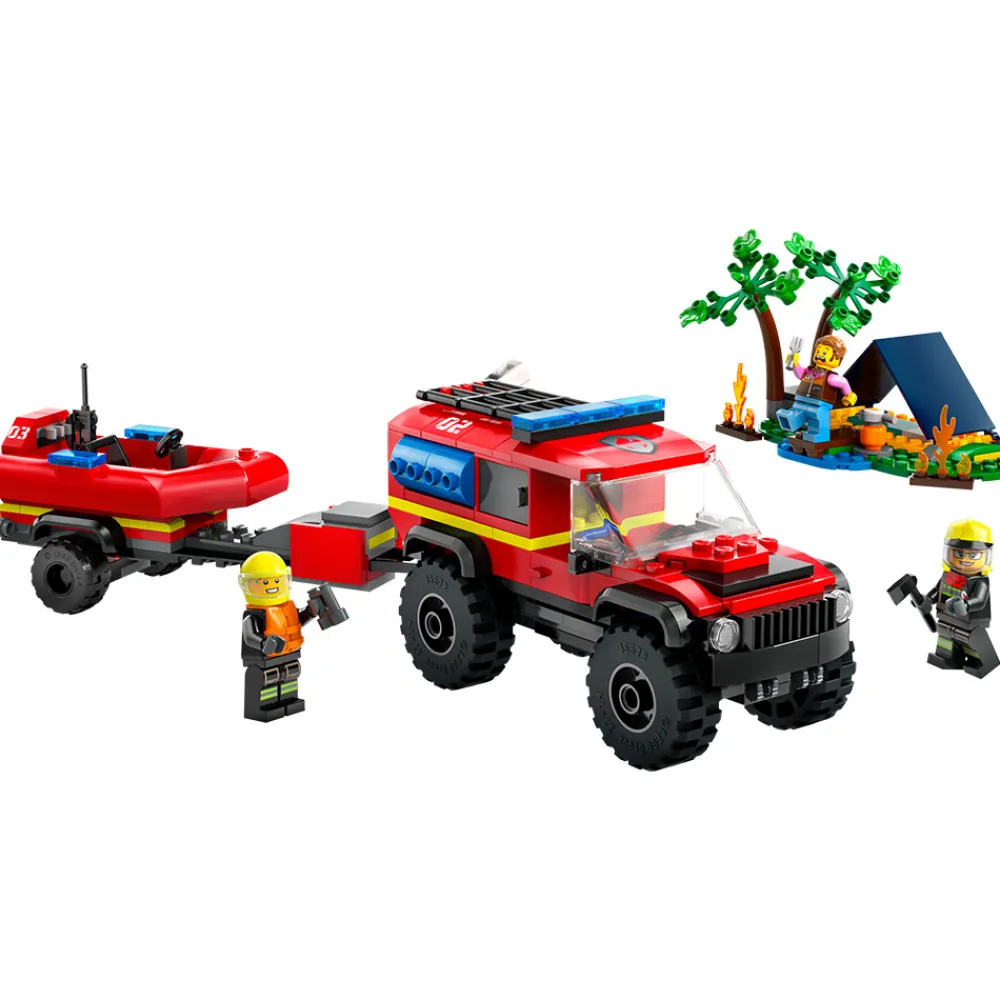 LEGO Utrykningskjøretøy | Lego City>60412 Firehjulsdrevet brannbil med redningsbåt