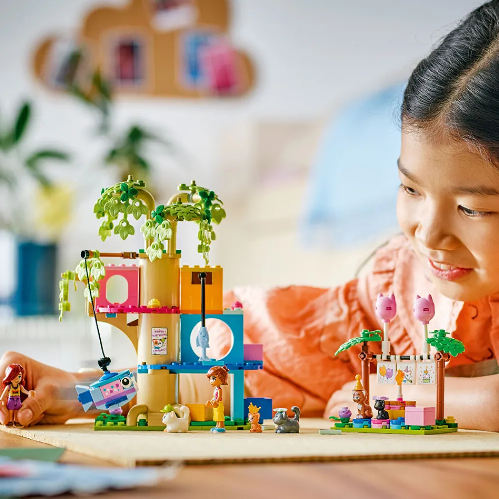 LEGO Lego Friends | Lego Nyheter>42666 Kattens bursdagsfest og leketre