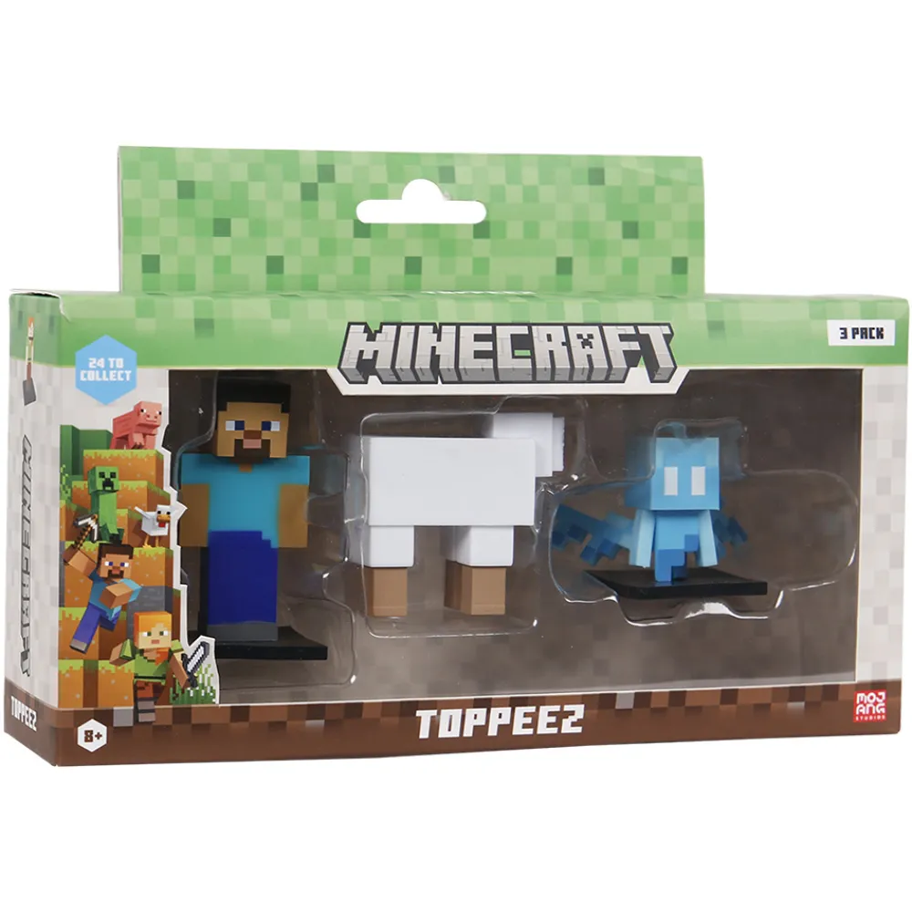 Minecraft Actionfigurer>3D Toppeez 3-pk