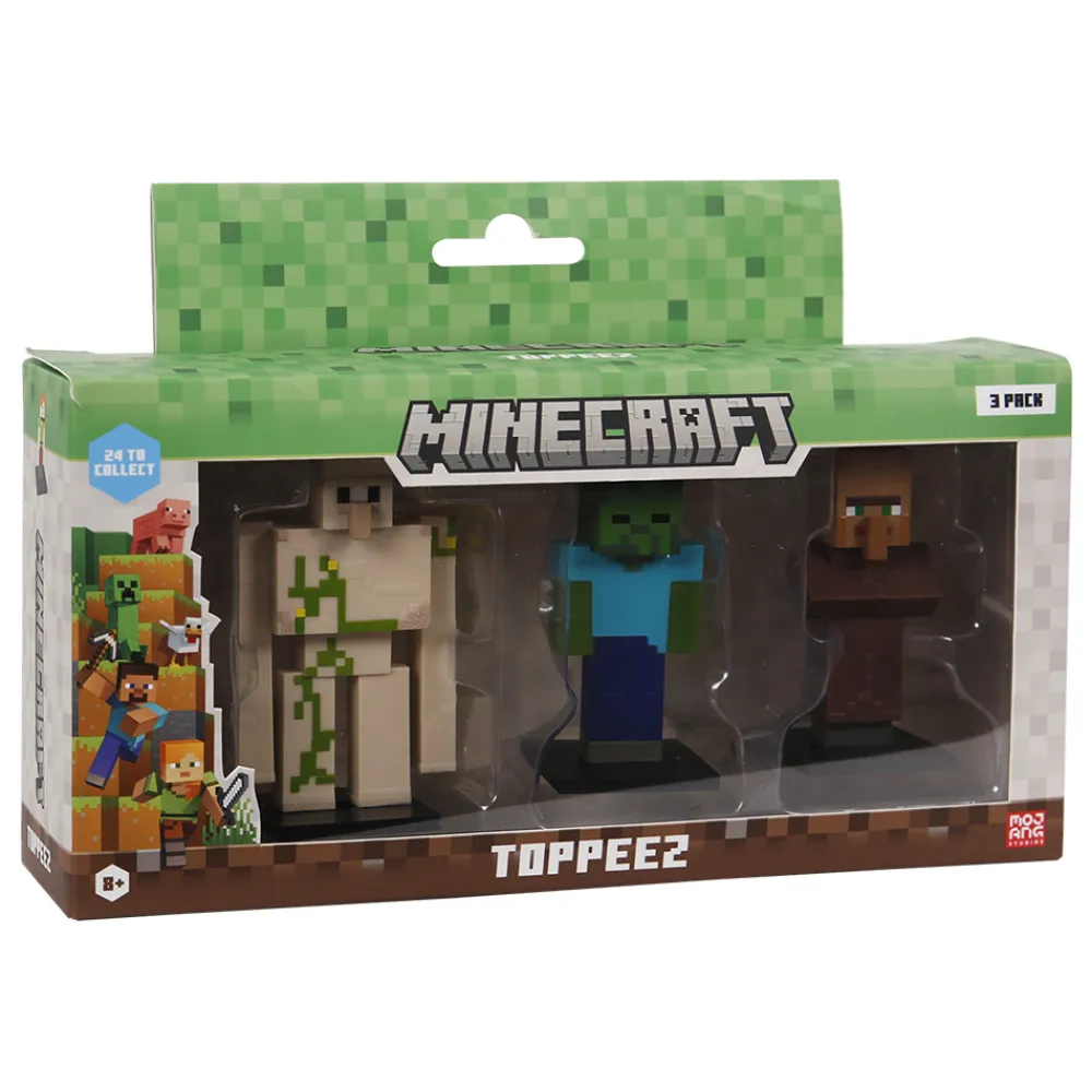 Minecraft Actionfigurer>3D Toppeez 3-pk