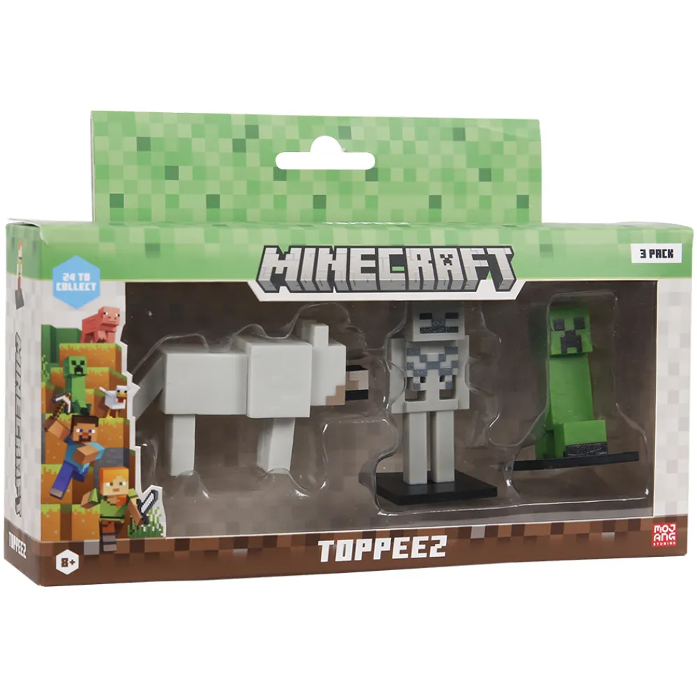 Minecraft Actionfigurer>3D Toppeez 3-pk