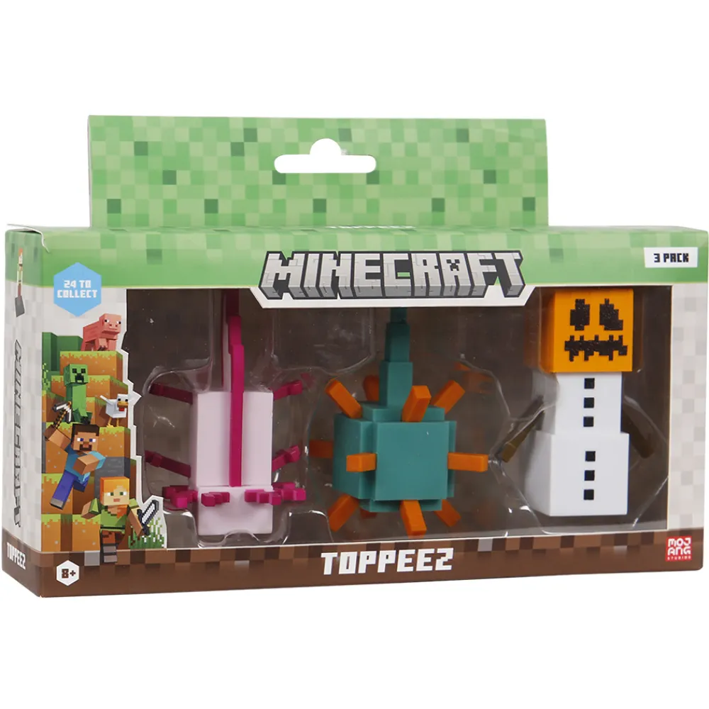Minecraft Actionfigurer>3D Toppeez 3-pk