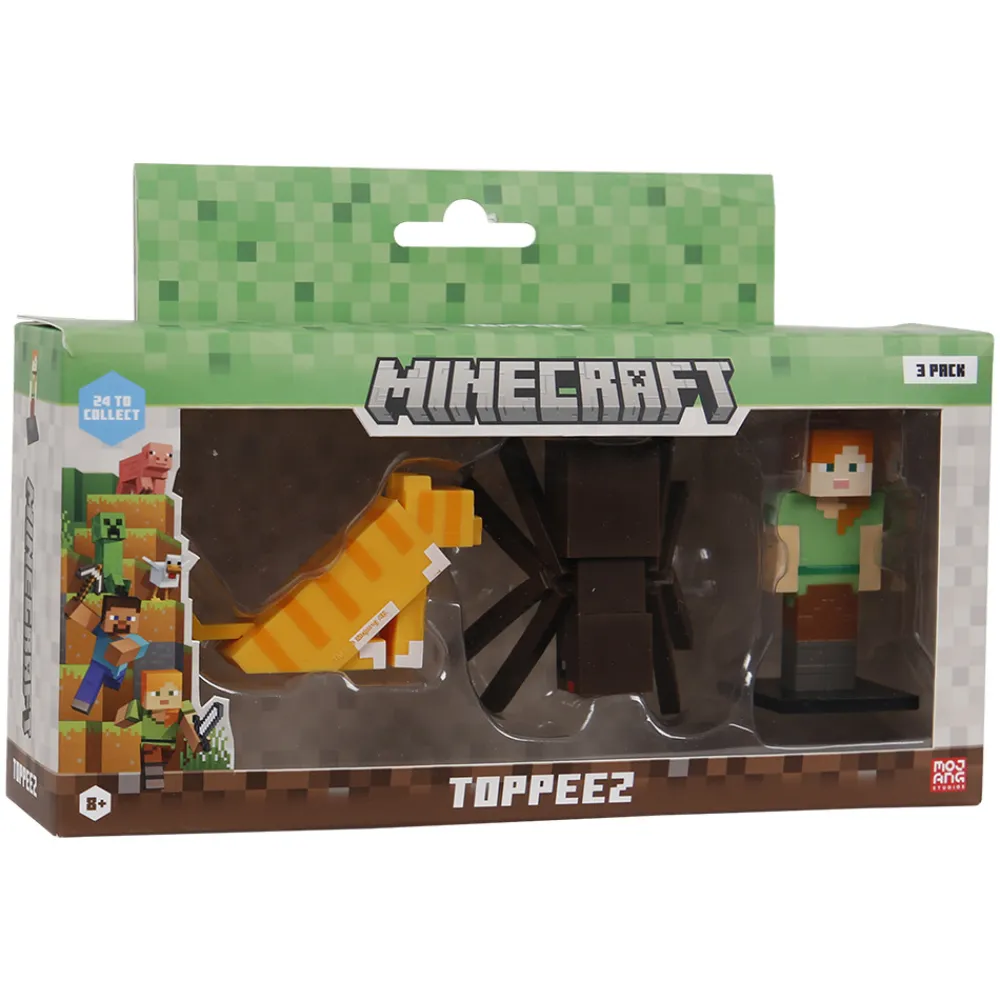 Minecraft Actionfigurer>3D Toppeez 3-pk