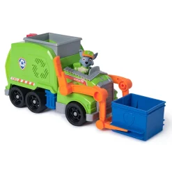 Paw Patrol Lastebil, Gravemaskin Og Traktor | Lekebiler>Rocky Crush N' Roll Recycling Truck