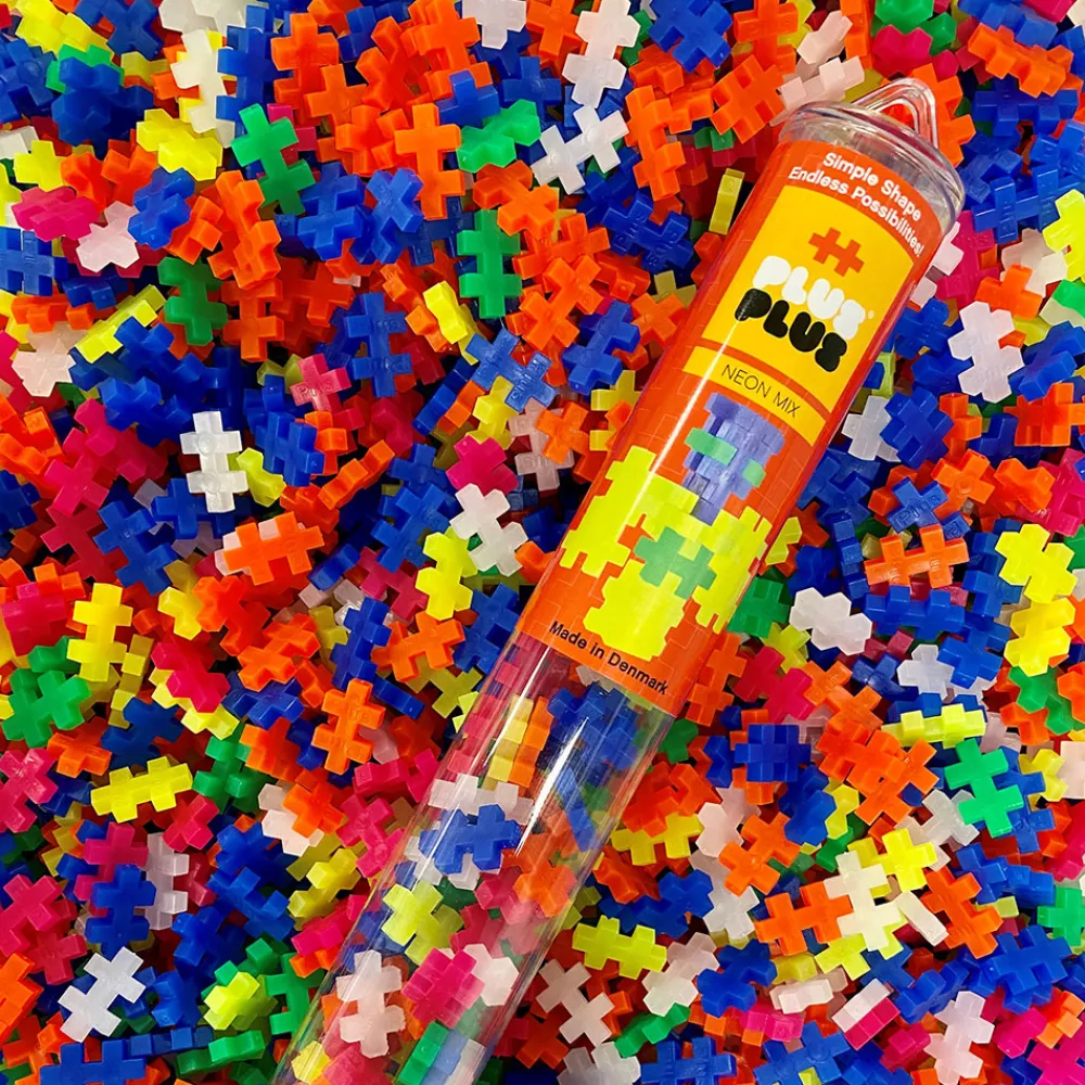 Plus-Plus Vitenskap Og Byggesett>Neon mix 100 brikker