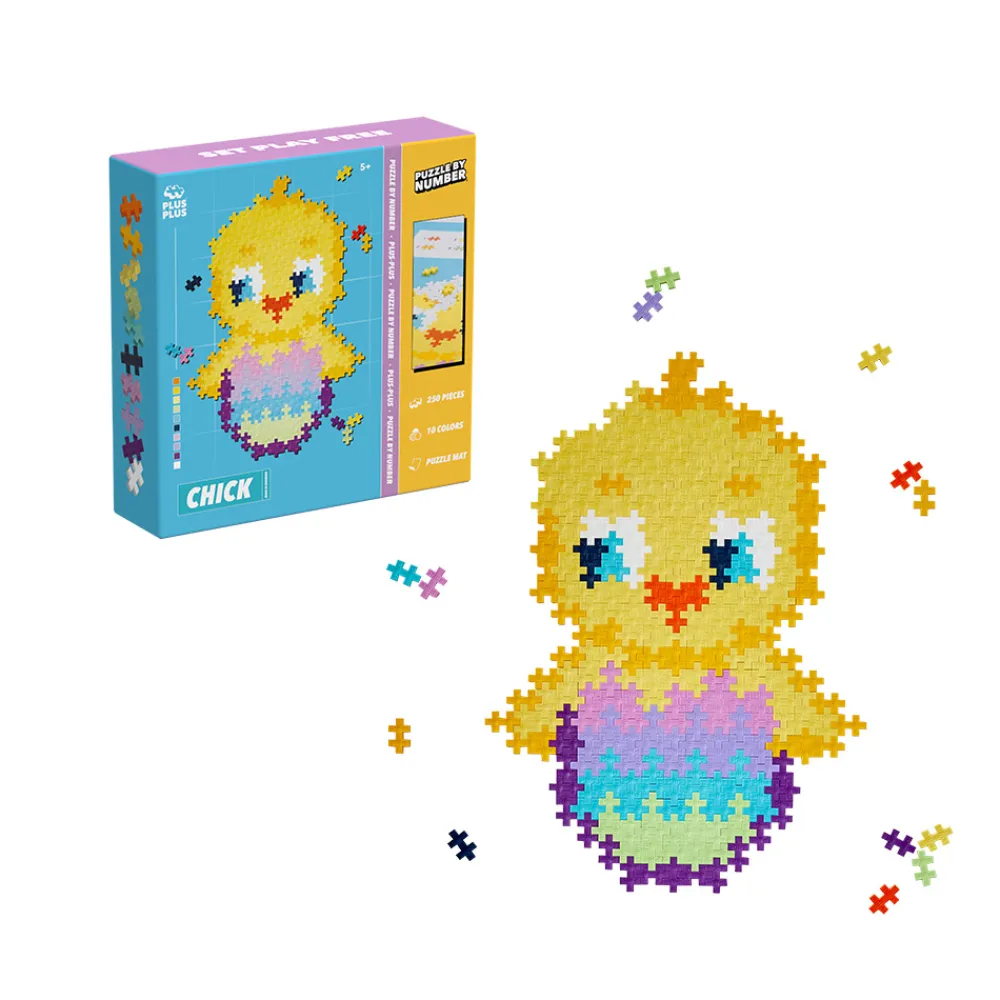 Plus-Plus Vitenskap Og Byggesett>Puzzle By Number Kylling 250 brikker