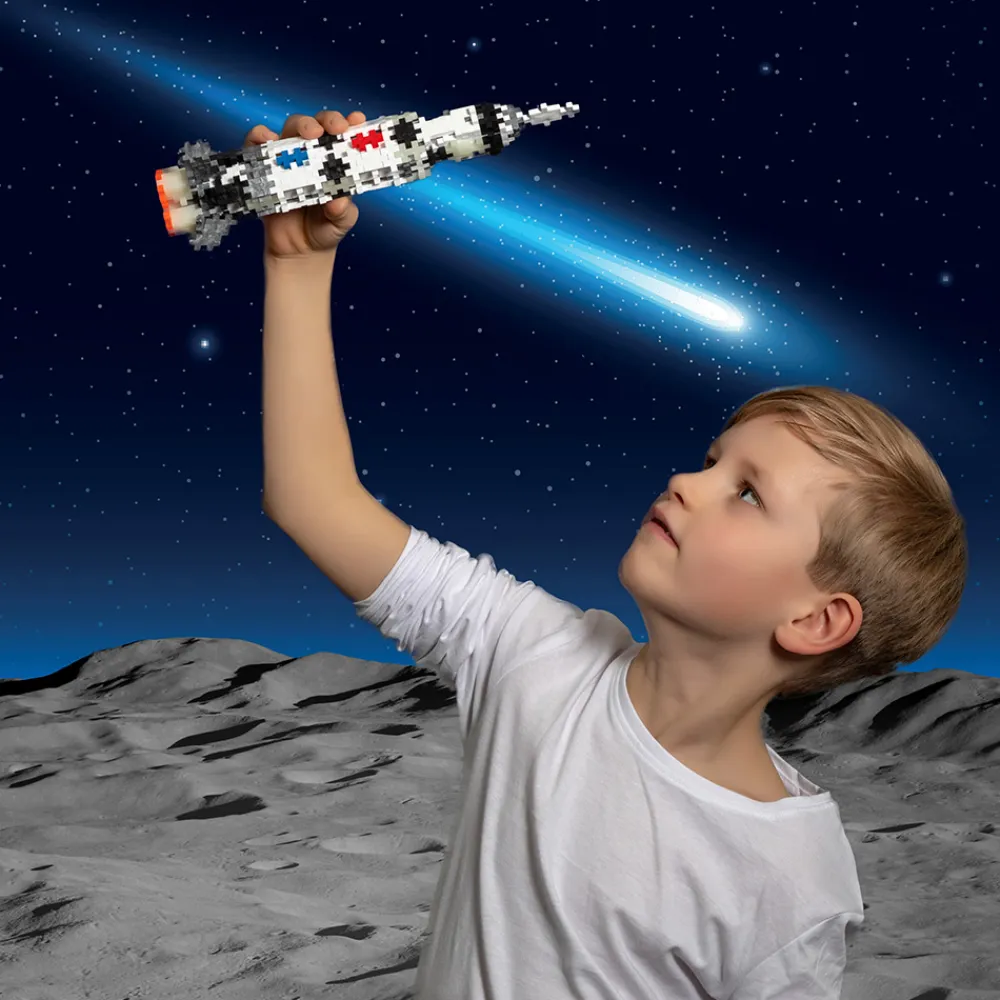 Plus-Plus Vitenskap Og Byggesett>Saturn V Rocket 240 brikker