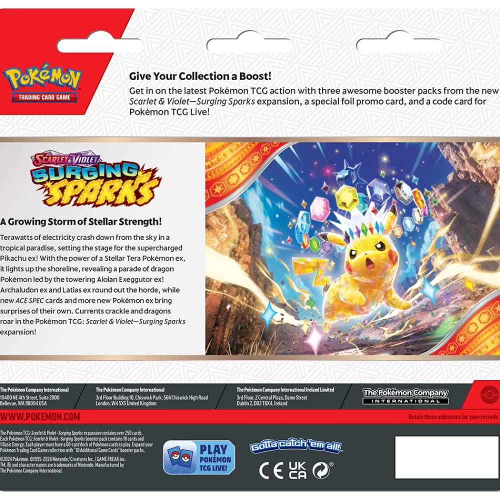 Pokémon Samlekort Og Spillkort | Pokemon>Pokemon 3P Blister Scarlet & Violet—Surging Sparks