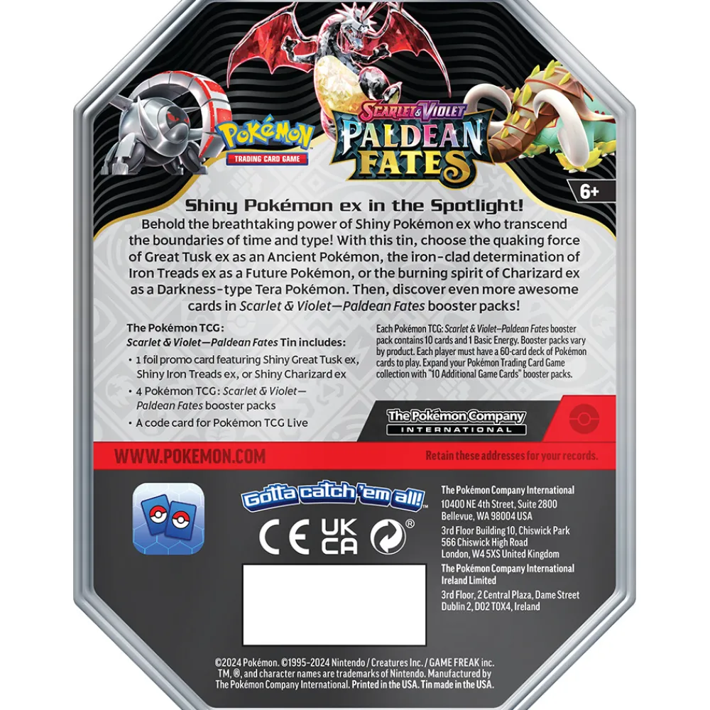 Pokémon Samlekort Og Spillkort | Pokemon>Pokemon Tin SV4.5 Paldean Fates