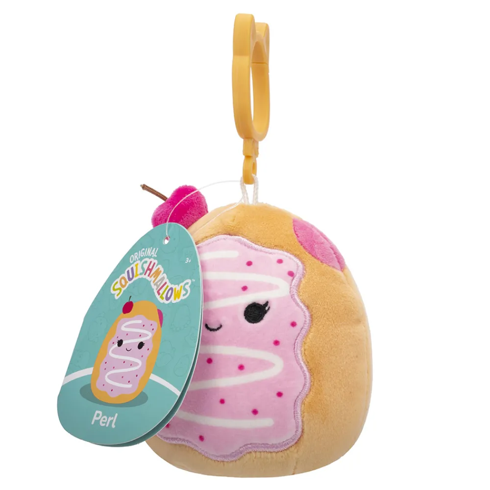 Squishmallows Squishmallows>9 cm Clip On Perl the Cherry Jelly Donut