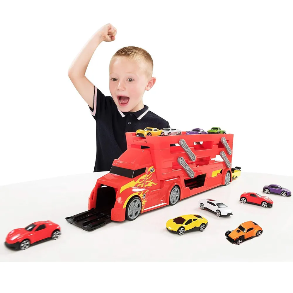 Teamsterz Lastebil, Gravemaskin Og Traktor | Lekebiler>Metro City Launcher Transporter