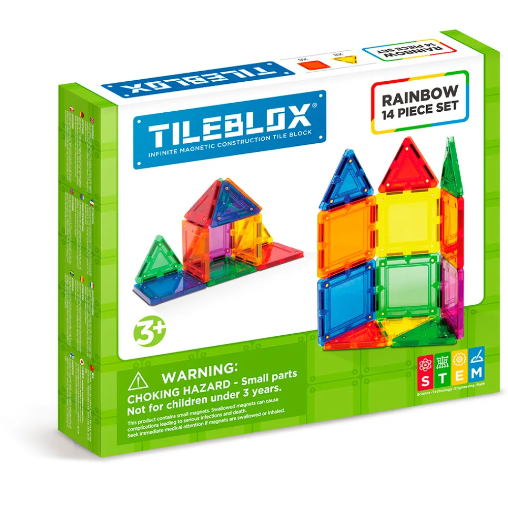 RINGO Vitenskap Og Byggesett>Tileblox Rainbow 14 pcs set