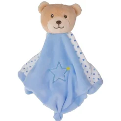 Tinka Babyplysj>Baby - Koseklut Bamse Blå 28x28 cm