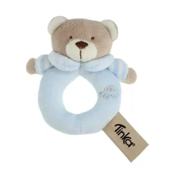 Tinka Rangler | Babyplysj>Baby - Rangle Bamse Blå 10 cm