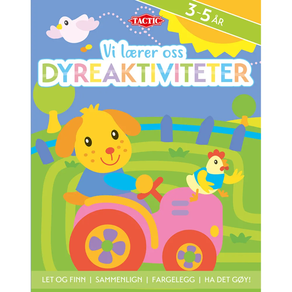 TacTic Bøker | Male- Og Aktivitetsbøker>Vi lærer oss dyreaktiviteter