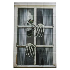 RINGO Tilbehør Og Dekor>Window Decoration Scull & Hands 120 x 80 cm